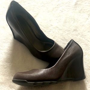 Kenneth Cole Brown Leather Wedge Heels - sz6.5